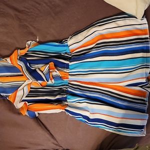 Jennifer Lopez Romper Shorts Striped 8